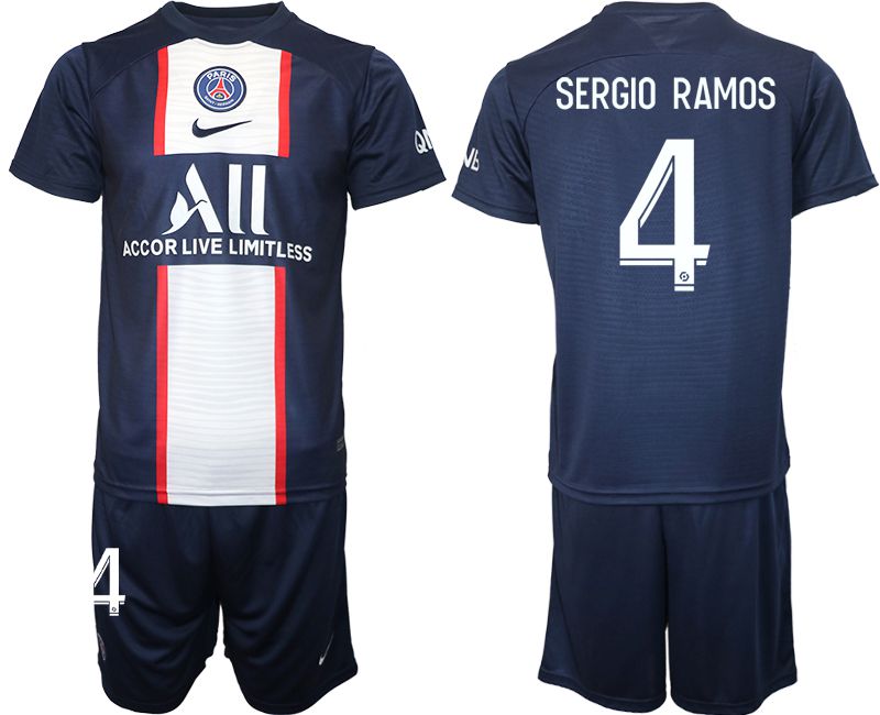 Men 2022-2023 Club Paris St German home blue #4 Soccer Jersey->paris st german jersey->Soccer Club Jersey